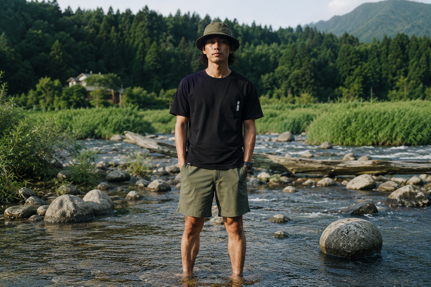 0595-53　半袖Tシャツ（胸ポケット有）