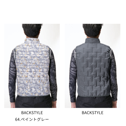 アタックベース 53000 ピンソニックベスト バックスタイル 64ペイントグレー グレー メンズ 防寒ベスト 秋冬作業服 作業着