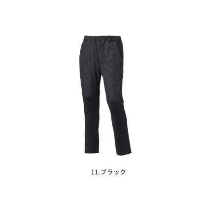 アタックベース 53022 ピンソニックパンツ 11ブラック 防風 中綿 裏起毛 ストレッチ 総ゴム仕様 秋冬作業服 防寒パンツ 作業着