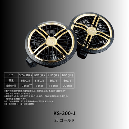 KS-300/KS-300-1　36Vファン・バッテリーフルセット