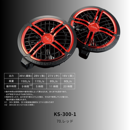 KS-300/KS-300-1　36Vファン・バッテリーフルセット