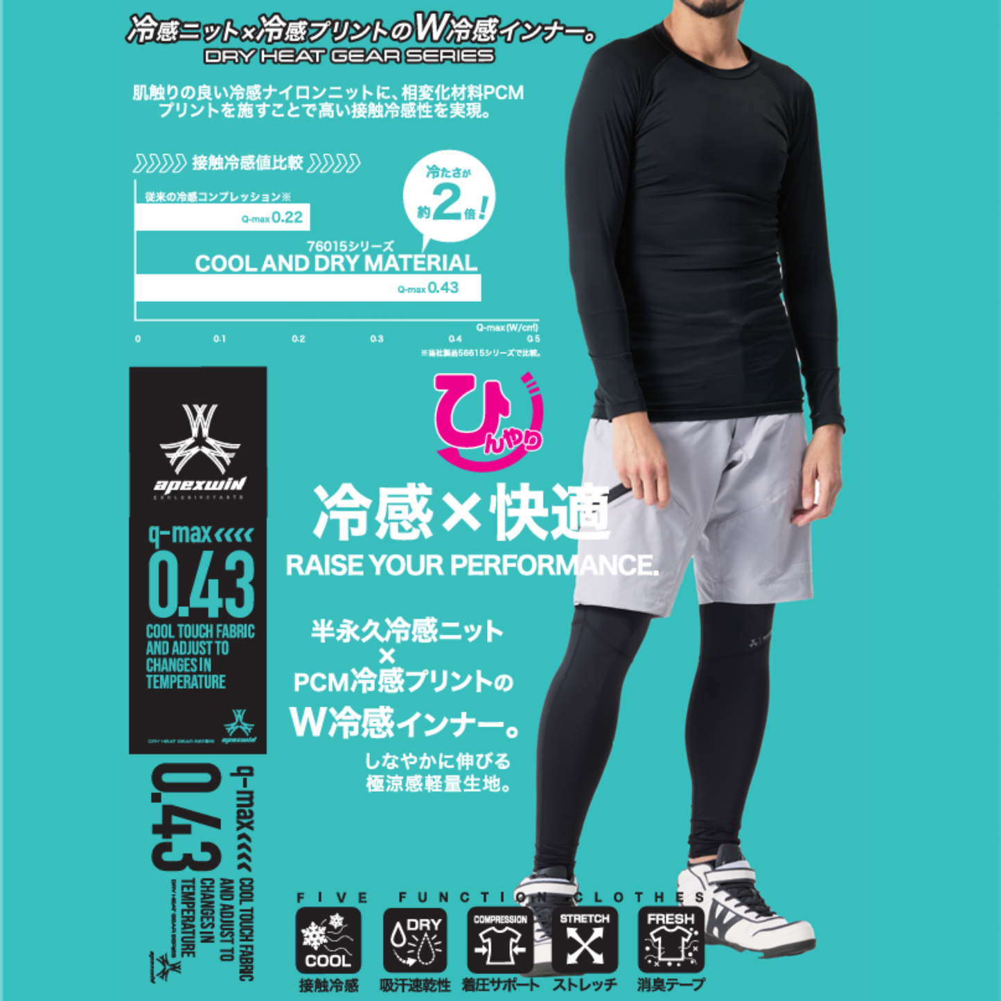 76815　PCMロングタイツ