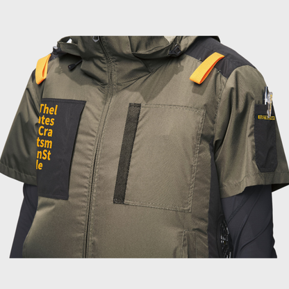 7745　The tough　空調風神服チタンフード半袖ジャケット