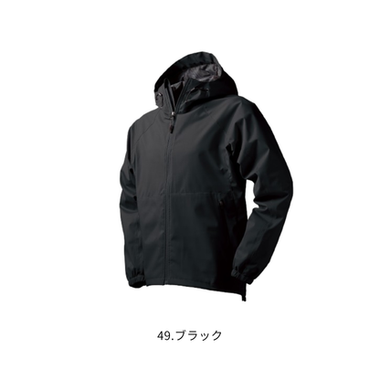 クロダルマ 32134 ストレッチシェルパーカー 49ブラック フード付き 秋冬 作業服 防風 ストレッチ 撥水 反射素材 ワークパーカー 建設現場 物流倉庫 配送業 アウトドア
