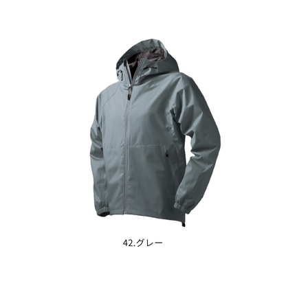 クロダルマ 32134 ストレッチシェルパーカー 42グレー フード付き 秋冬 作業服 防風 ストレッチ 撥水 反射素材 ワークパーカー 建設現場 倉庫作業 物流業 アウトドア