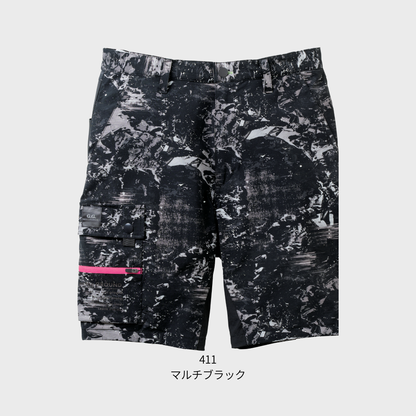 0328-17　ハーフパンツ (柄、ノータック)
