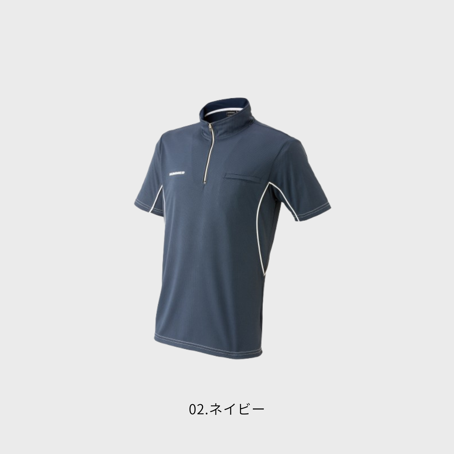 115425_春夏　HUMME半袖ジップ
