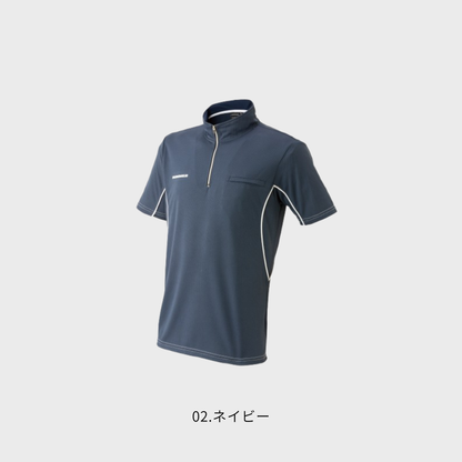 115425_春夏　HUMME半袖ジップ