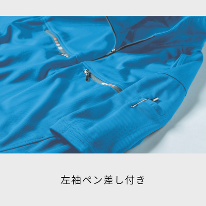 6160_春夏 半袖ジップアップシャツ