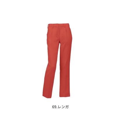 クロダルマ 315961 レディーススラックス 69レンガ 女性用 秋冬作業服 JIS T8118適合 制電 ストレッチ 作業ズボン ワークパンツ 製造業 工場作業 物流業 建設・施工