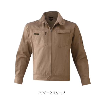 アタックベース 0134 ブルゾン 05ダークオリーブ 綿100％ 秋冬作業服 ワークジャケット