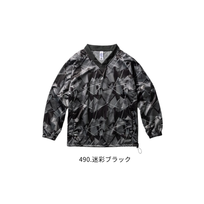 クロダルマ 32688 防風ストレッチピステ 490迷彩ブラック Vネック 秋冬 作業服 軽量 防風 ストレッチ 総裏メッシュ 迷彩柄 ワークウェア 建設現場 倉庫作業 配送業